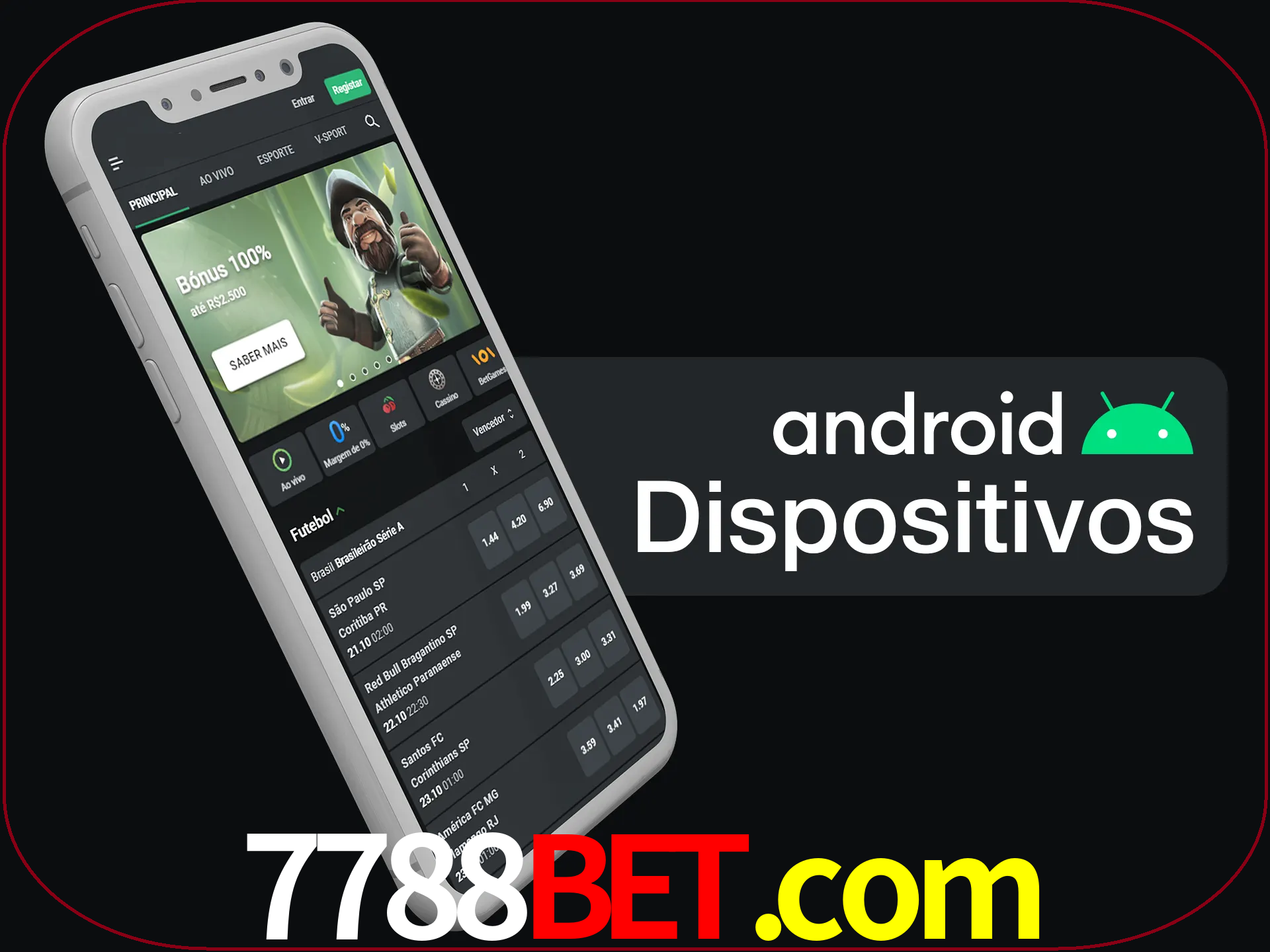 O aplicativo suporta a maioria de todos os dispositivos Android.